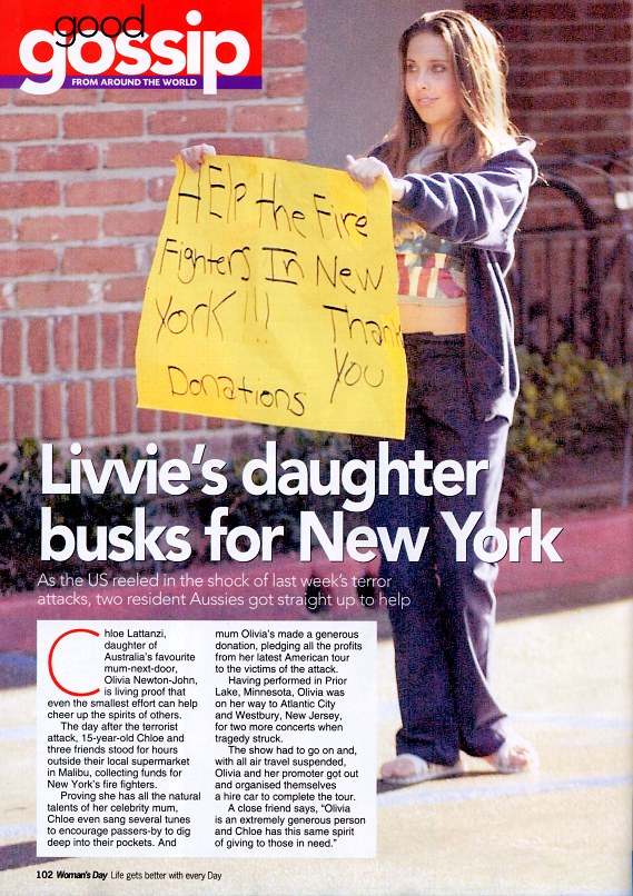 Livvie's daughter busks for New York - Woman's Day