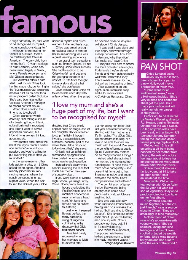 Chloe's Almost Famous - Woman's Day