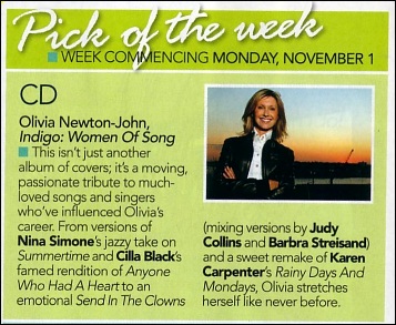 Review of Indigo CD - Woman's Day