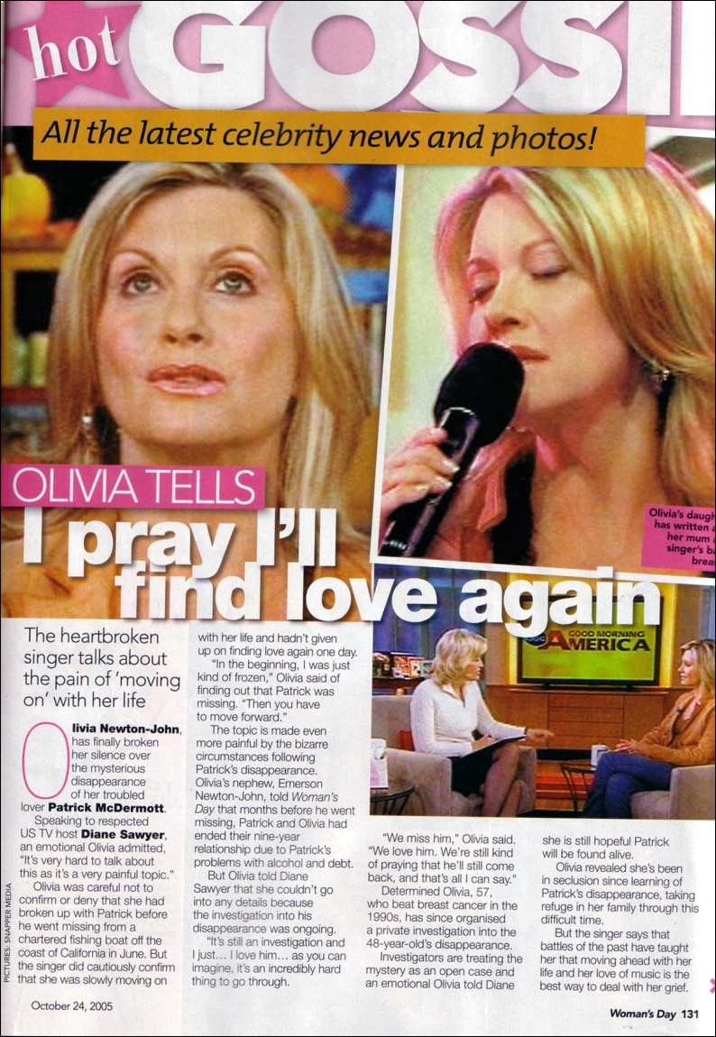 Heartbroken Olivia moves on - Woman's Day