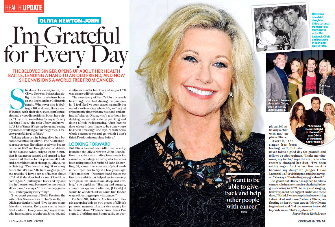 I'm grateful for every day - Closer Weekly