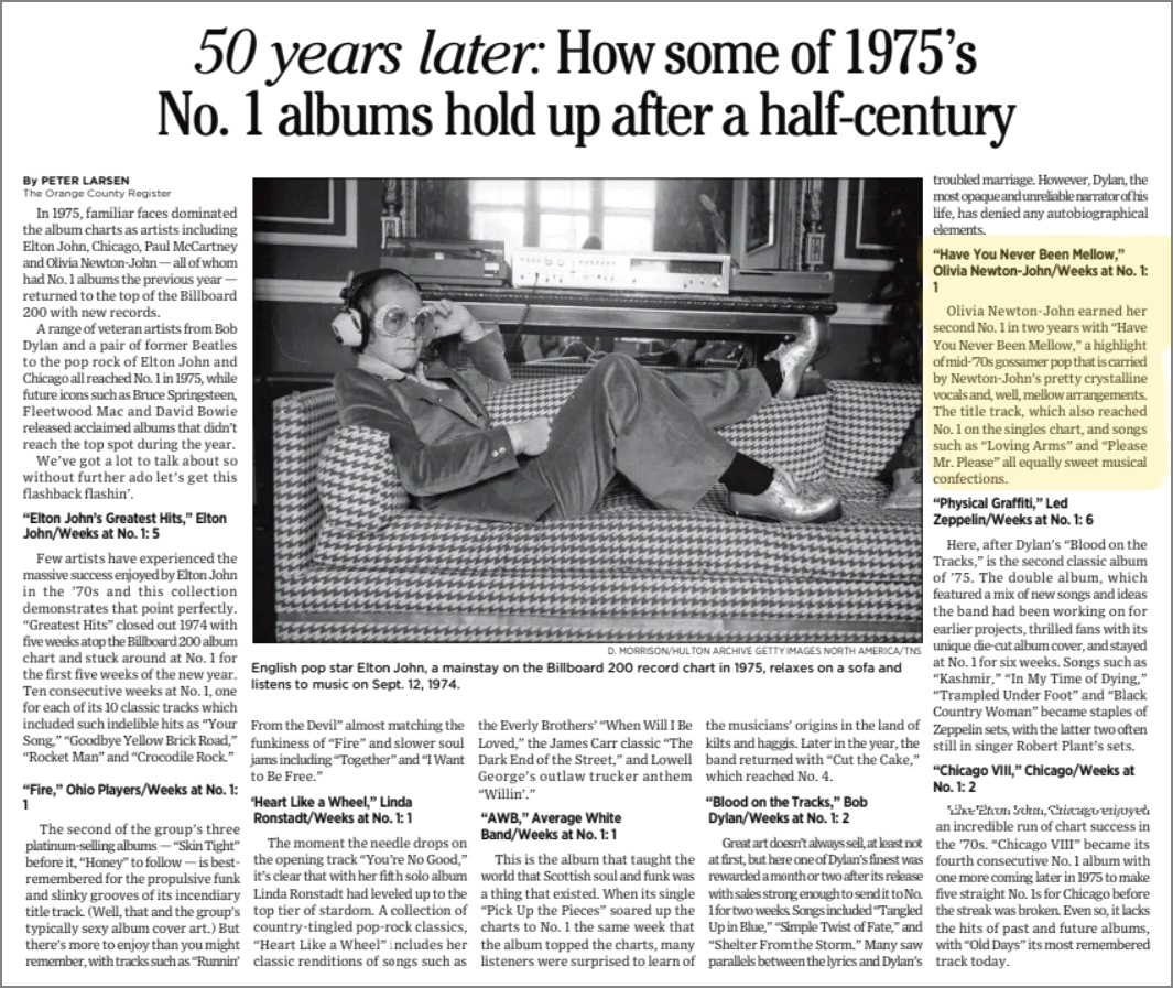 50 Years Later 1975's number 1 albums - The Day