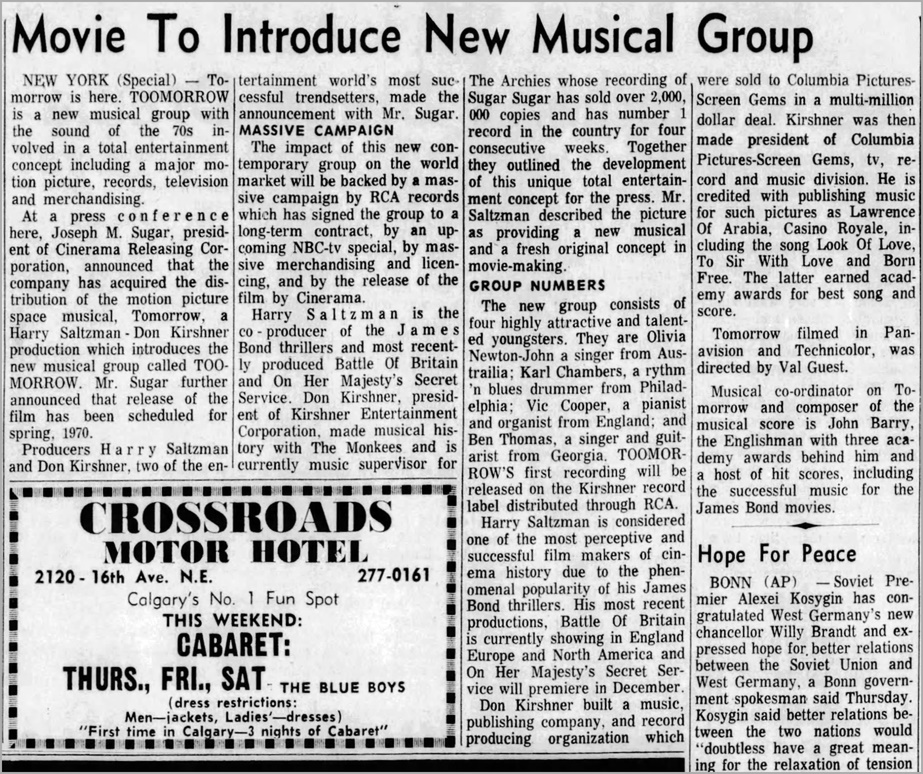 Movie To Introduce New Musical Group - Calgary Herald