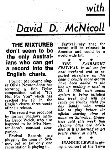 If Not for You reaching #12 in the UK charts - Sydney Morning Herald