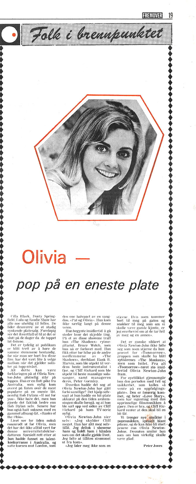 People in focus - pop singles - Norwegian article and pic - Fremover
