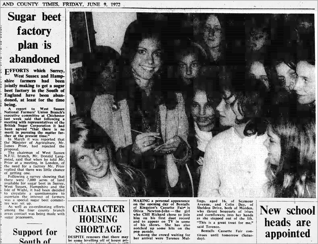 Olivia At Bentalls' of Kingston's Cassette Fair - The Surrey Advertiser, County Times