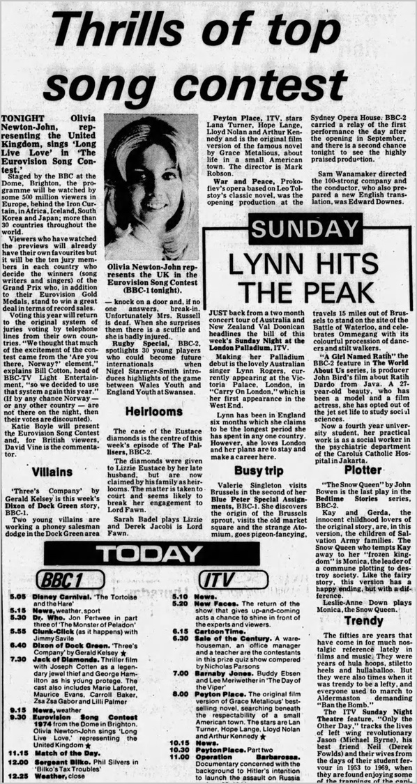 Olivia Newton-John Evening Post