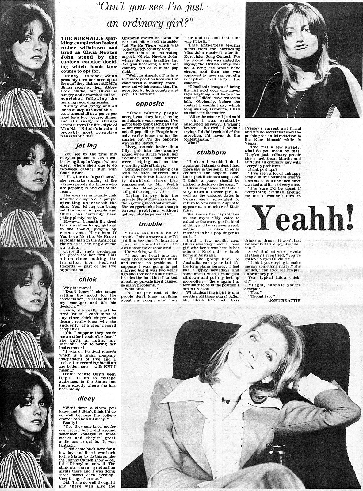 I'm just an ordinary girl - Record Mirror