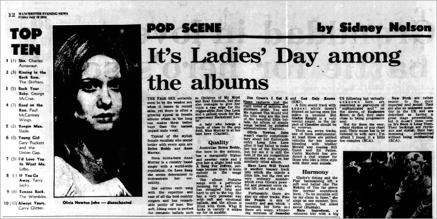 It's Ladies' day among the albums (Long Live Love) - Manchester Evening News