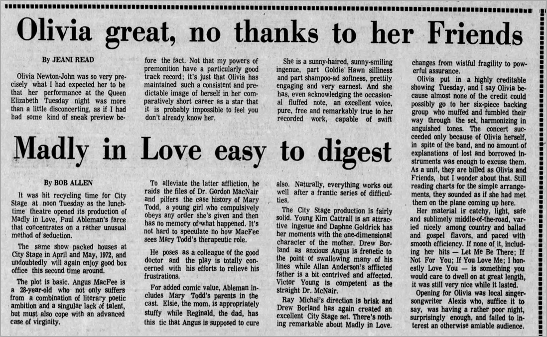 Olivia Great, No Thanks To Her Friends - The Province