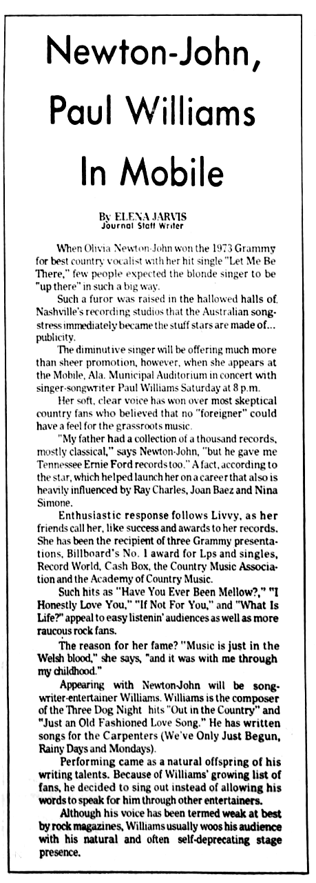 Trailer for Olivia's concert in Mobile AL - Pensacola News Journal
