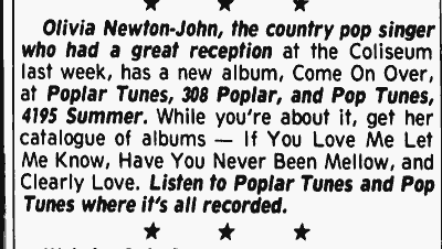 Come On Over trailer - Memphis Press Scimitar
