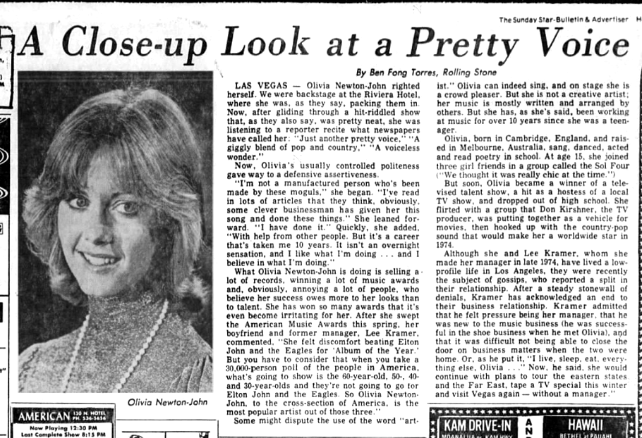 A close-up look at a pretty voice - Honolulu Star Bulletin