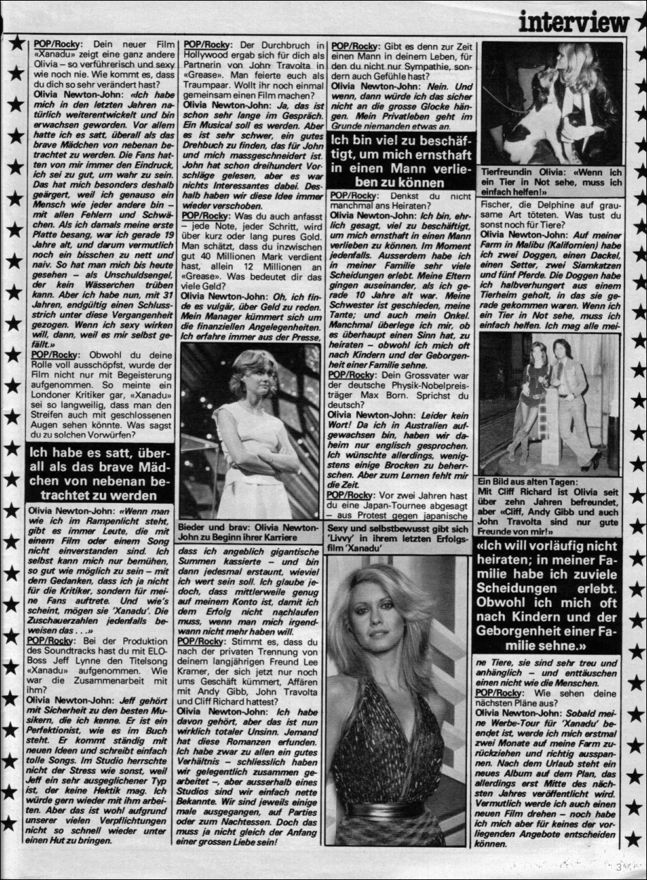 Olivia questions and answers - Pop Rocky