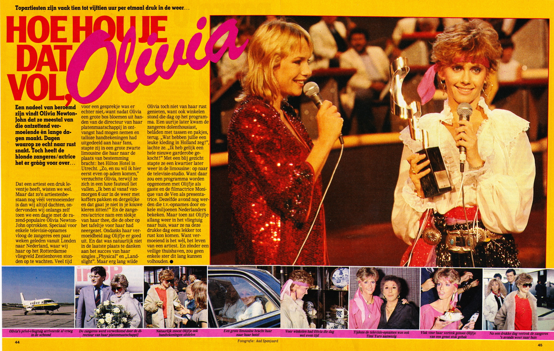 Olivia's 1981 visit to Holland - Popfoto