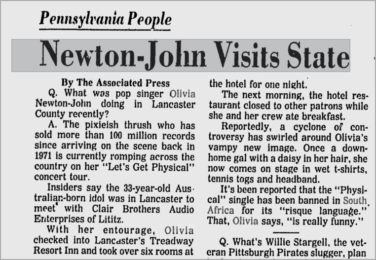 What's Olivia Doing in Lancaster County? - Observer Reporter Pennsylvania