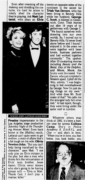 Matt in stage production as Elvis impersonator - Santa Cruz Sentinel