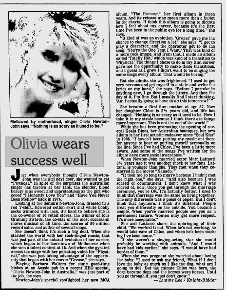 Olivia wears success well - Spokane Chronicle