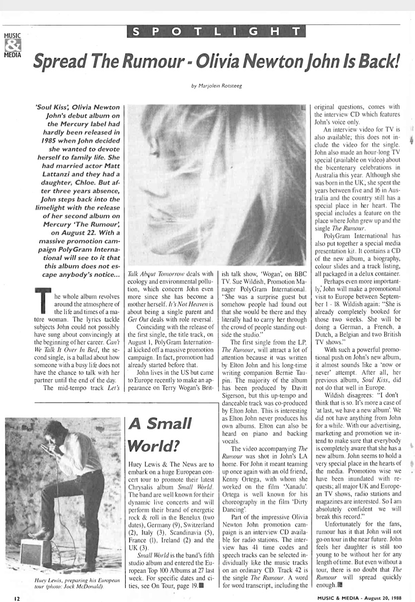 Spread the Rumour! - Music and Media