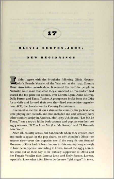 Ralph Emery's Olivia interview - A View From Nashville book