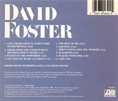 David Foster album back cover
