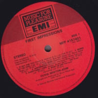 First Impressions 1985 UK release on vinyl, side 1 Olivia Newton-John (Click to enlarge) First Impressions 1985 UK release on vinyl, side 1 Olivia Newton-John