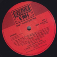 First Impressions 1985 UK release on vinyl, side 2 (Click to enlarge) First Impressions 1985 UK release on vinyl, side 2