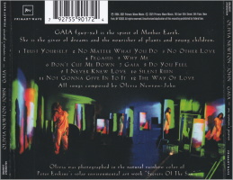 Olivia Newton-John Gaia remastered USA, 2022 back cover (Click to enlarge) Olivia Newton-John Gaia remastered USA, 2022 back cover