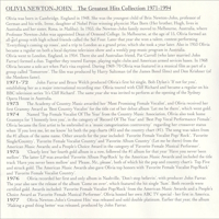 The Greatest Hits Collection 1971-1994 inlay (Click to enlarge) The Greatest Hits Collection 1971-1994 inlay