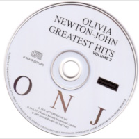 Olivia Newton-John’s Greatest Hits, Volume 2 Australian 1998 CD release, the CD (Click to enlarge) Olivia Newton-John’s Greatest Hits, Volume 2 Australian 1998 CD release, the CD