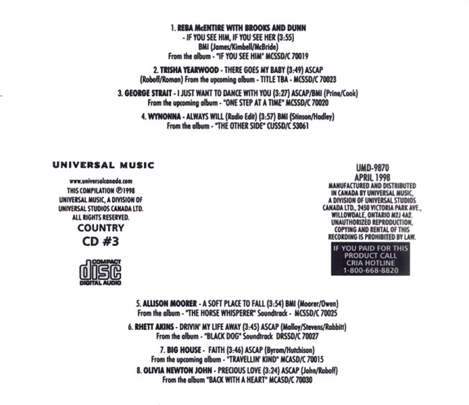 back cover/tracks