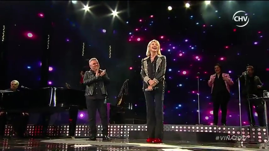 Olivia Newton-John at the Vina del Mar Festival 2017