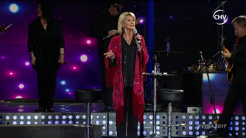 Olivia Newton-John at the Vina del Mar Festival 2017