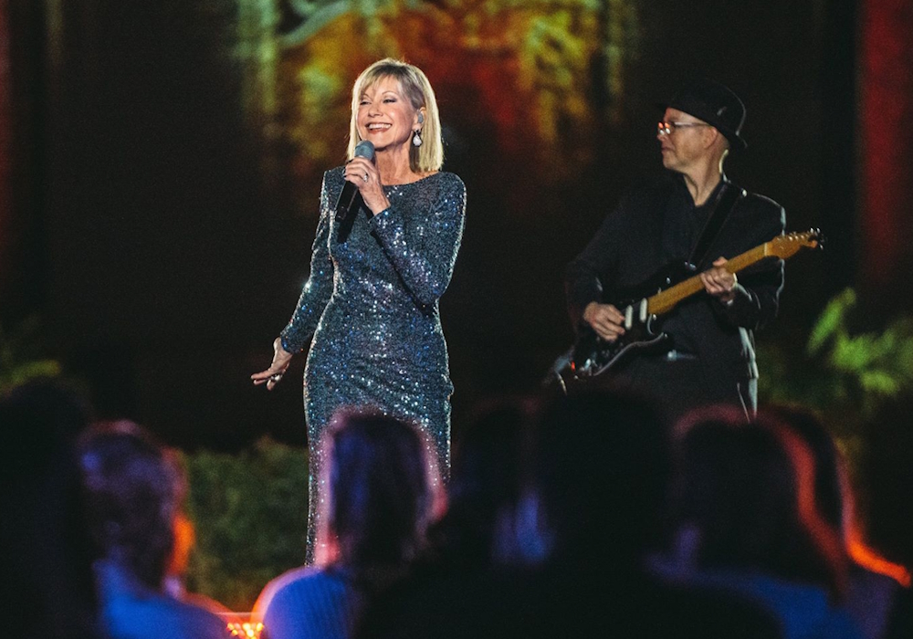 Olivia Newton-John performs at Disney's Fairy Tale Weddings 2018 Olivia Newton-John performs at Disney's Fairy Tale Weddings 2018