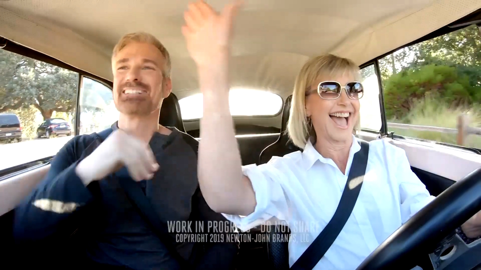 Olivia Newton-John and Emerson on Celebrity Car Crush 2019 Olivia Newton-John on Celebrity Car Crush 2019