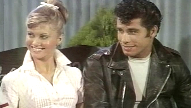 Olivia Newton-John on set of Grease Mike Douglas Show March 1978 Olivia Newton-John on set of Grease Mike Douglas Show March 1978